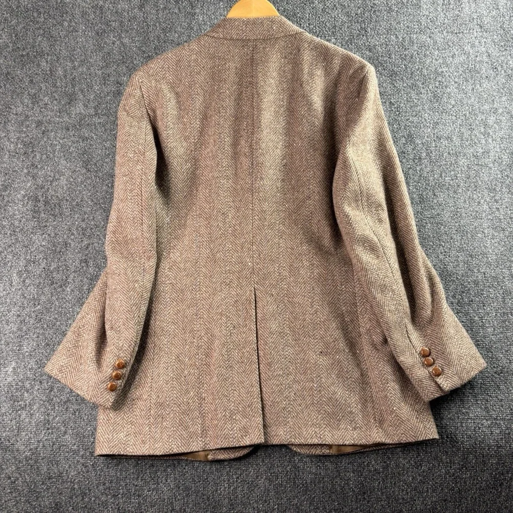 Vtg Levi Strauss Blazer Jacket Men 42R Wool Tweed Sport Coat Herringbone 80s**